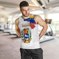 Venezuela Flag Day 220th Anniversary Men Tank Top Patriotic Map Coat Of Arms Subtle