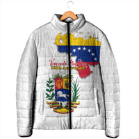 Venezuela Flag Day 220th Anniversary Padded Jacket Patriotic Map Coat Of Arms Subtle