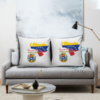 Venezuela Flag Day 220th Anniversary Pillow Cover Patriotic Map Coat Of Arms Subtle