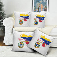 Venezuela Flag Day 220th Anniversary Pillow Cover Patriotic Map Coat Of Arms Subtle