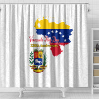 Venezuela Flag Day 220th Anniversary Shower Curtain Patriotic Map Coat Of Arms Subtle