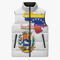Venezuela Flag Day 220th Anniversary Sleeveless Puffer Jacket Patriotic Map Coat Of Arms Subtle