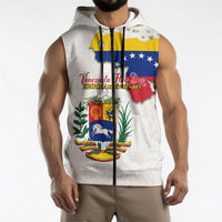 Venezuela Flag Day 220th Anniversary Sleeveless Zip Hoodie Patriotic Map Coat Of Arms Subtle
