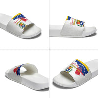 Venezuela Flag Day 220th Anniversary Slide Sandals Patriotic Map Coat Of Arms Subtle