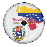 Venezuela Flag Day 220th Anniversary Spare Tire Cover Patriotic Map Coat Of Arms Subtle