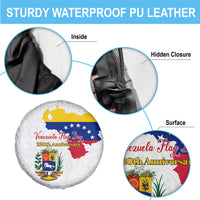 Venezuela Flag Day 220th Anniversary Spare Tire Cover Patriotic Map Coat Of Arms Subtle