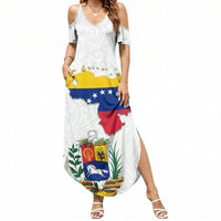 Venezuela Flag Day 220th Anniversary Summer Maxi Dress Patriotic Map Coat Of Arms Subtle
