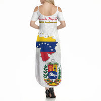 Venezuela Flag Day 220th Anniversary Summer Maxi Dress Patriotic Map Coat Of Arms Subtle