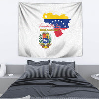 Venezuela Flag Day 220th Anniversary Tapestry Patriotic Map Coat Of Arms Subtle