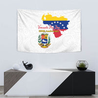 Venezuela Flag Day 220th Anniversary Tapestry Patriotic Map Coat Of Arms Subtle