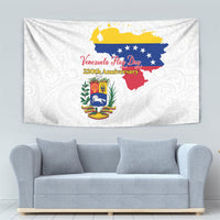 Venezuela Flag Day 220th Anniversary Tapestry Patriotic Map Coat Of Arms Subtle