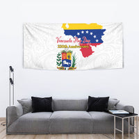 Venezuela Flag Day 220th Anniversary Tapestry Patriotic Map Coat Of Arms Subtle