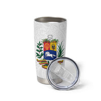 Venezuela Flag Day 220th Anniversary Tumbler Cup Patriotic Map Coat Of Arms Subtle