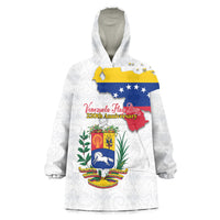 Venezuela Flag Day 220th Anniversary Wearable Blanket Hoodie Patriotic Map Coat Of Arms Subtle