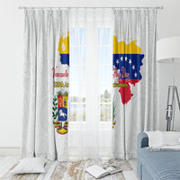 Venezuela Flag Day 220th Anniversary Window Curtain Patriotic Map Coat Of Arms Subtle