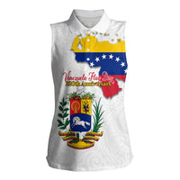 Venezuela Flag Day 220th Anniversary Women Sleeveless Polo Shirt Patriotic Map Coat Of Arms Subtle