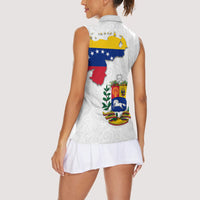 Venezuela Flag Day 220th Anniversary Women Sleeveless Polo Shirt Patriotic Map Coat Of Arms Subtle