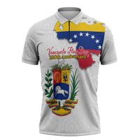 Venezuela Flag Day 220th Anniversary Zipper Polo Shirt Patriotic Map Coat Of Arms Subtle