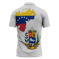 Venezuela Flag Day 220th Anniversary Zipper Polo Shirt Patriotic Map Coat Of Arms Subtle