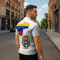 Venezuela Flag Day 220th Anniversary Zipper Polo Shirt Patriotic Map Coat Of Arms Subtle