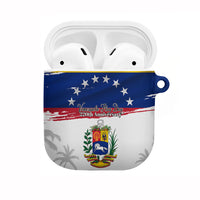 Venezuela Flag Day AirPods Case 220th Anniversary Coat Of Arms Palm Tree Silhouette