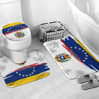 Venezuela Flag Day Bathroom Set 220th Anniversary Coat Of Arms Palm Tree Silhouette