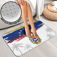 Venezuela Flag Day Bathroom Set 220th Anniversary Coat Of Arms Palm Tree Silhouette