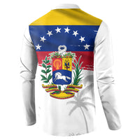 Venezuela Flag Day Button Sweatshirt 220th Anniversary Coat Of Arms Palm Tree Silhouette