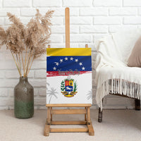 Venezuela Flag Day Canvas Wall Art 220th Anniversary Coat Of Arms Palm Tree Silhouette
