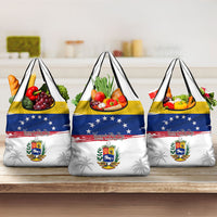 Venezuela Flag Day Grocery Bag 220th Anniversary Coat Of Arms Palm Tree Silhouette