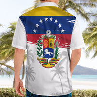 Venezuela Flag Day Hawaiian Shirt 220th Anniversary Coat Of Arms Palm Tree Silhouette