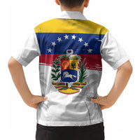 Venezuela Flag Day Hawaiian Shirt 220th Anniversary Coat Of Arms Palm Tree Silhouette