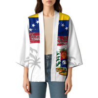Venezuela Flag Day Kimono 220th Anniversary Coat Of Arms Palm Tree Silhouette