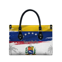 Venezuela Flag Day Leather Bag 220th Anniversary Coat Of Arms Palm Tree Silhouette