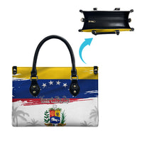 Venezuela Flag Day Leather Bag 220th Anniversary Coat Of Arms Palm Tree Silhouette