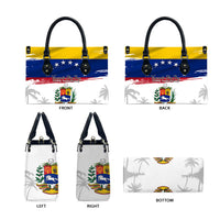 Venezuela Flag Day Leather Bag 220th Anniversary Coat Of Arms Palm Tree Silhouette