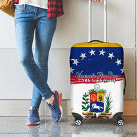 Venezuela Flag Day Luggage Cover 220th Anniversary Coat Of Arms Palm Tree Silhouette