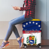 Venezuela Flag Day Luggage Cover 220th Anniversary Coat Of Arms Palm Tree Silhouette