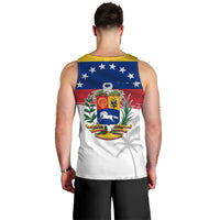 Venezuela Flag Day Men Tank Top 220th Anniversary Coat Of Arms Palm Tree Silhouette