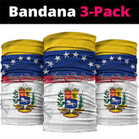 Venezuela Flag Day Neck Gaiter 220th Anniversary Coat Of Arms Palm Tree Silhouette