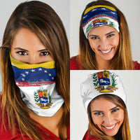 Venezuela Flag Day Neck Gaiter 220th Anniversary Coat Of Arms Palm Tree Silhouette