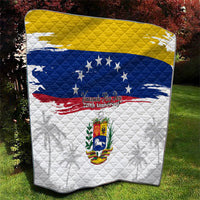 Venezuela Flag Day Quilt 220th Anniversary Coat Of Arms Palm Tree Silhouette