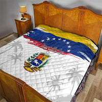 Venezuela Flag Day Quilt 220th Anniversary Coat Of Arms Palm Tree Silhouette