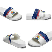 Venezuela Flag Day Slide Sandals 220th Anniversary Coat Of Arms Palm Tree Silhouette