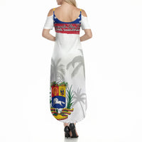 Venezuela Flag Day Summer Maxi Dress 220th Anniversary Coat Of Arms Palm Tree Silhouette