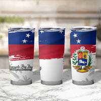 Venezuela Flag Day Tumbler Cup 220th Anniversary Coat Of Arms Palm Tree Silhouette