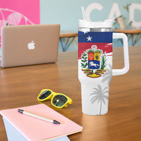 Venezuela Flag Day Tumbler With Handle 220th Anniversary Coat Of Arms Palm Tree Silhouette