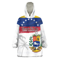 Venezuela Flag Day Wearable Blanket Hoodie 220th Anniversary Coat Of Arms Palm Tree Silhouette