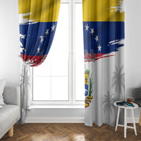 Venezuela Flag Day Window Curtain 220th Anniversary Coat Of Arms Palm Tree Silhouette
