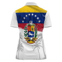 Venezuela Flag Day Women Polo Shirt 220th Anniversary Coat Of Arms Palm Tree Silhouette